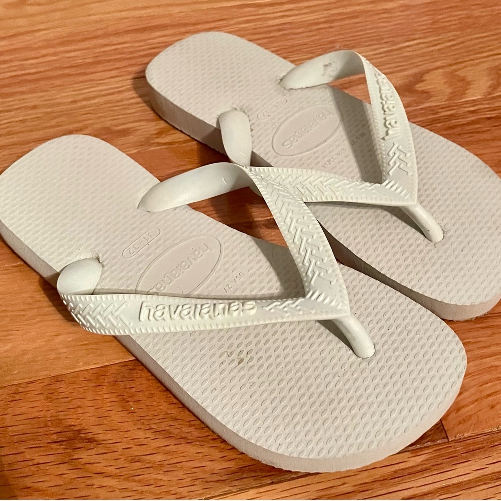 Havaianas White Sandals Size 12t